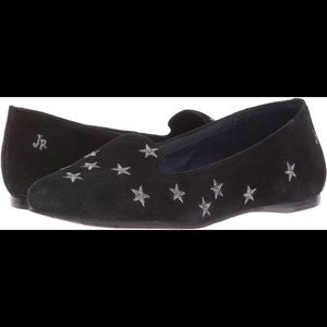 Jack Rogers Starstruck Suede Loafers in Black.  Size 9